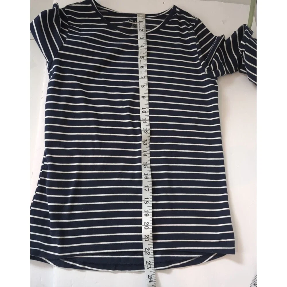 The Children Place Girls Long Sleeve T-Shirt Blue & White Lines Size XXL